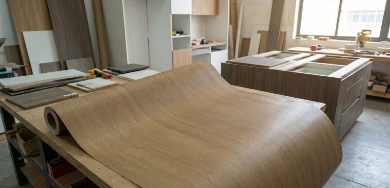 Màng PVC vân gỗ cho tủ bếp