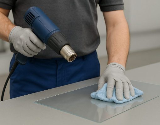 Thi công keo PUR cho màng PETG tráng gương