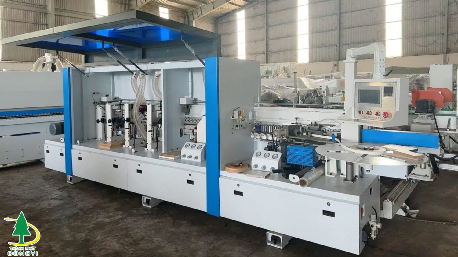 Minh hoạ quy trình xưởngthiết bị dán cạnh