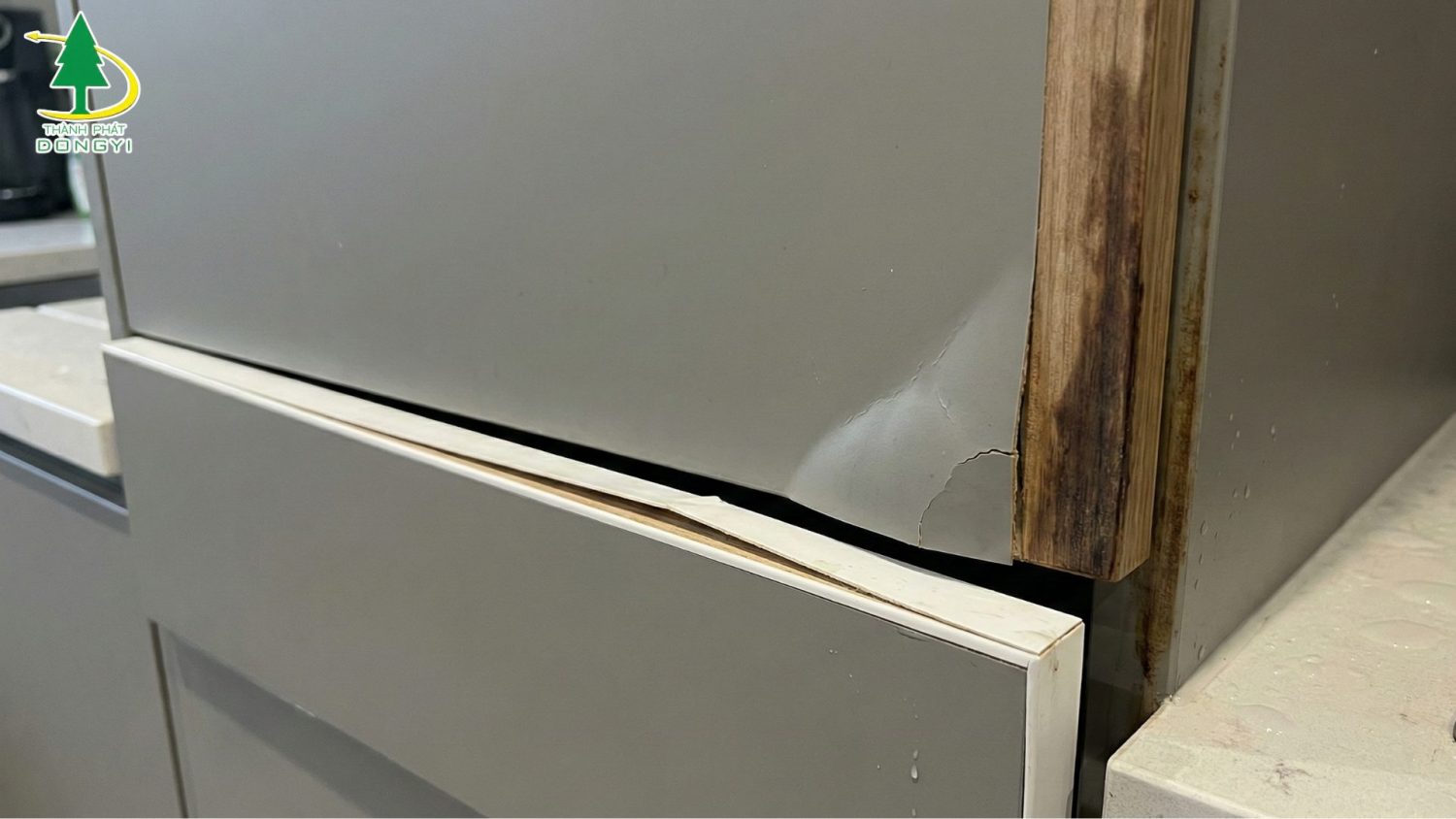 Trường hợp nặng – lõi MDF phồng/mốc/bở cạnh