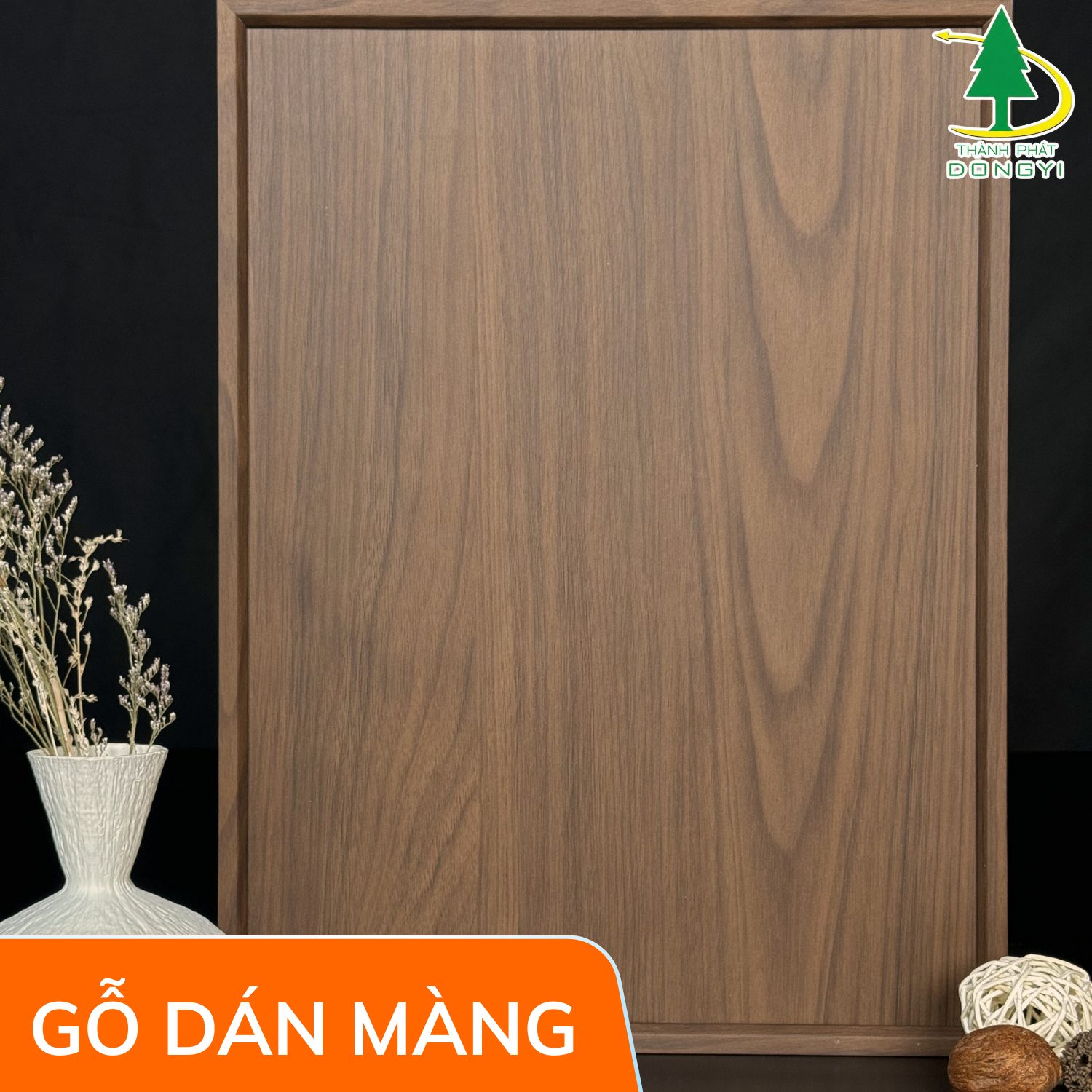 Hình ảnh gỗ nhựa công nghiệp dán màng pvc vân gỗ óc chó