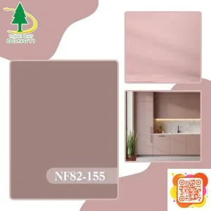 Ảnh đại diện màng film pvc trơn mịn màu hồng đất NF82-155