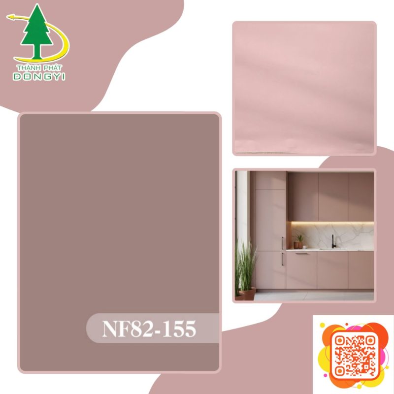 Màng Film PVC Trơn Màu Hồng Đất Mã NF82-155