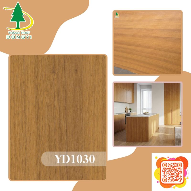 Màng Film PVC Vân Gỗ Sồi Màu Vàng Mật Ong Mã YD1030