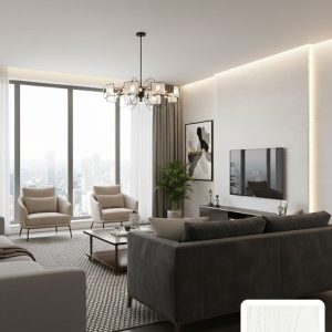 Ảnh nội thất màng film pvc vân gỗ Sồi Trắng YD005