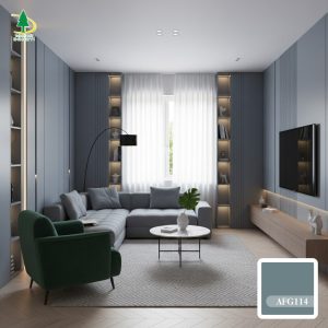 Ảnh nội thất sử dụng mã màu pvc trơn AFG114