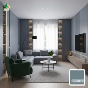 Ảnh nội thất sử dụng mã màu pvc trơn AFG114