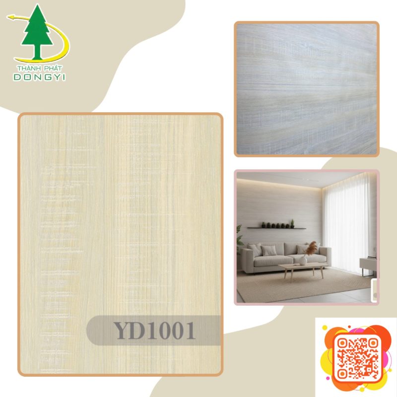 Màng Film PVC Vân Gỗ Sồi Trắng Vàng Mã YD1001
