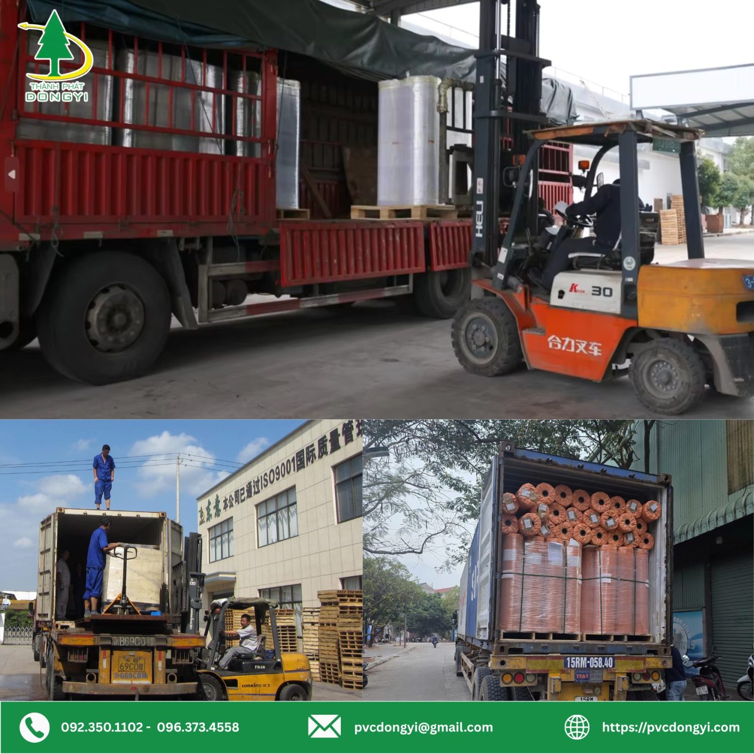 Nhập khẩu màng film PVC chính ngạch container