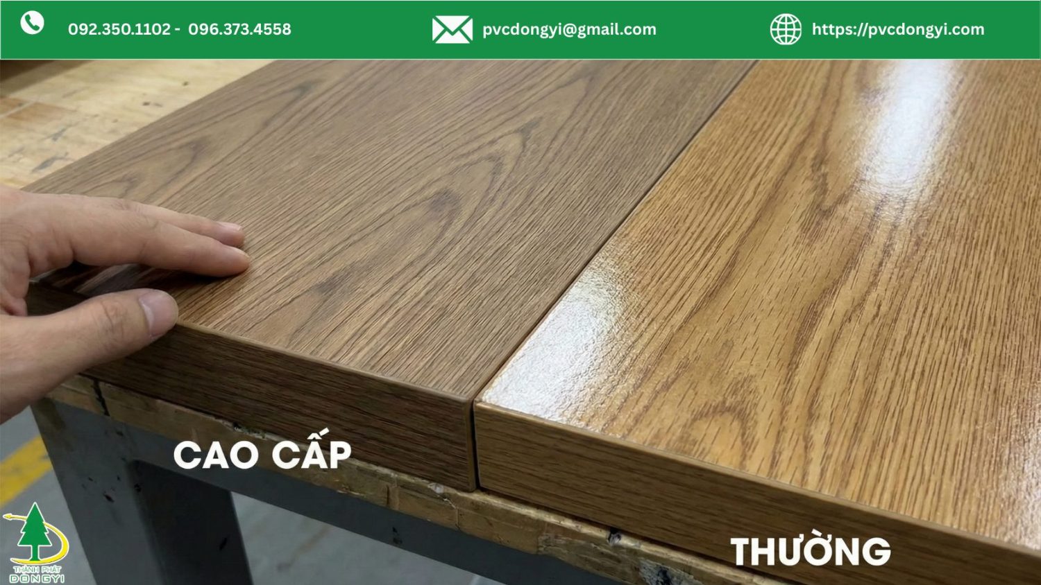 So sánh chi tiết vân gỗ màng PVC cao cấp và màng thường