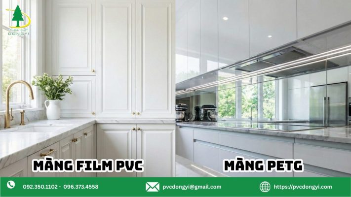 So sánh tủ bếp màng pvc và màng petg năm 2026 Thành Phát Dongyi