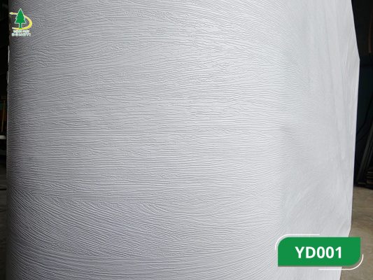 màng film pvc vân gỗ YD001-5 Trắng Tần bì dập nổi