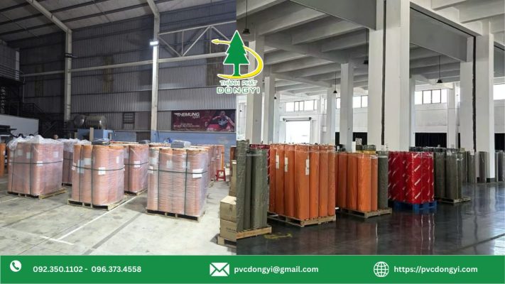 Ảnh kho màng pvc, màng petg thành phát dongyi tại Bắc Ninh