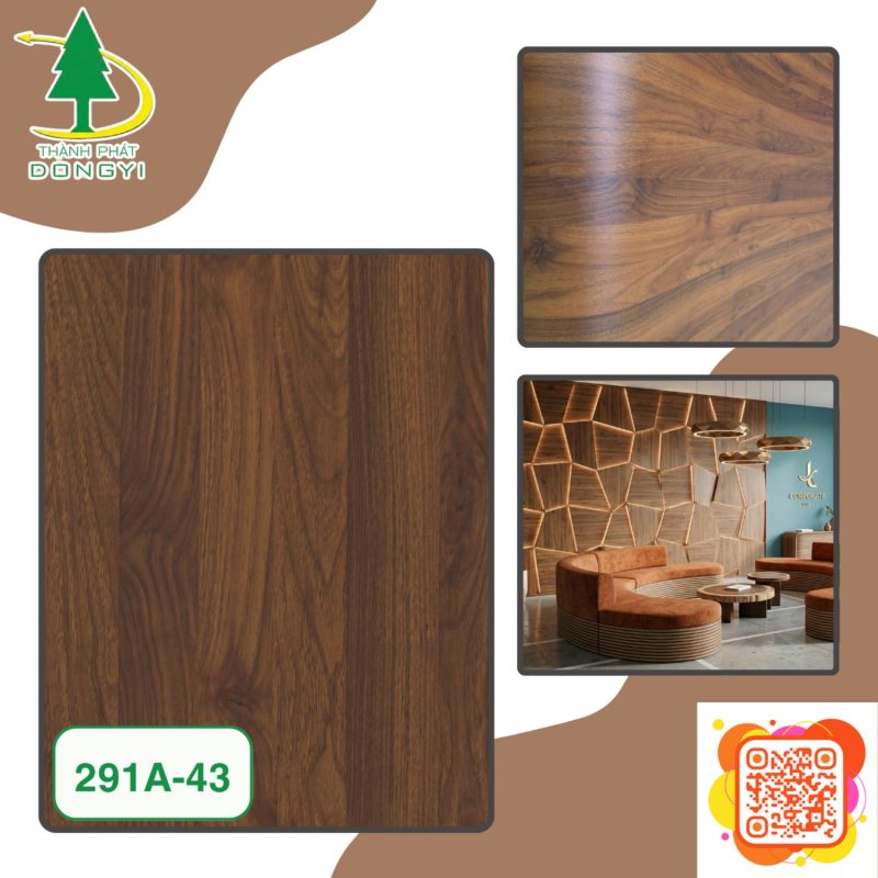 Màng Film PVC Vân Gỗ Óc Chó Columbia Mã 291A-43 (ECOMIN 426)
