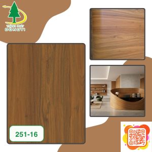 Màng film pvc vân gỗ óc chó vân núi cổ điên nâu vàng cam tối Canyon Mountain Walnut 251-16 Thành Phát Dongyi