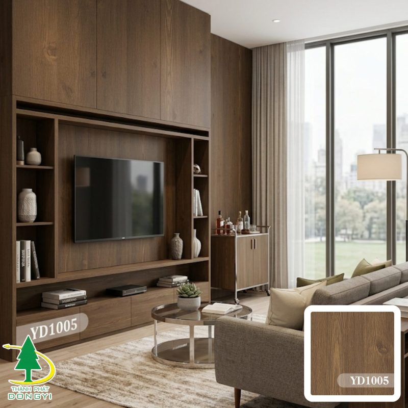 Ảnh nội thất sử dụng màng film pvc vân sồi YD1005 của Thành Phát Dongyi