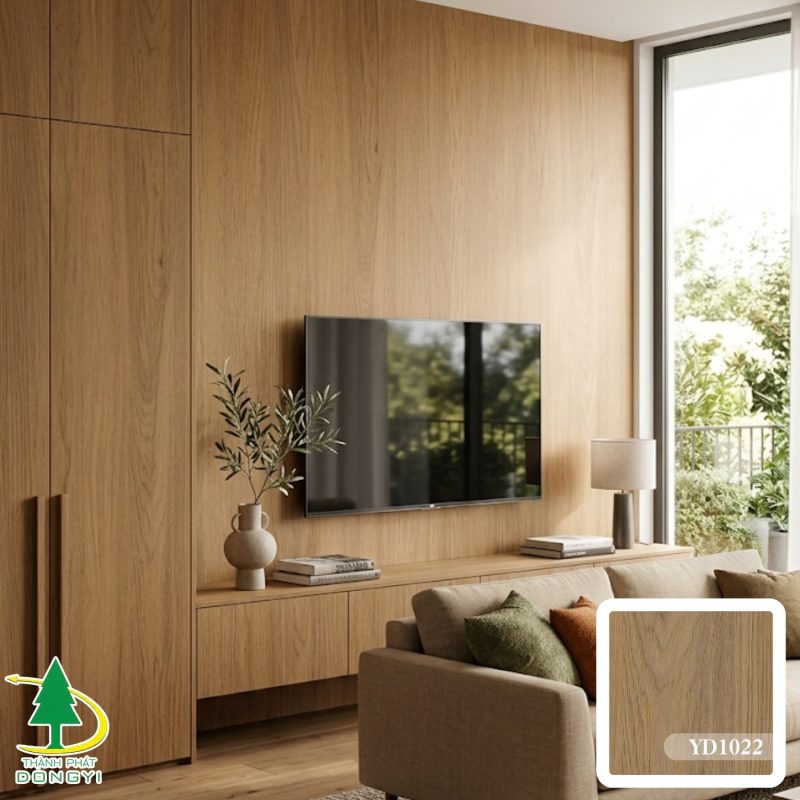 Ảnh nội thất sử dụng màng film pvc vân sồi YD1022 của Thành Phát Dongyi