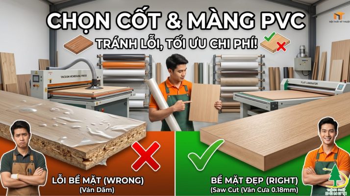 Hướng Dẫn Chọn Film PVC Theo Cốt Gỗ Công Nghiệp (MDF, HDF) Chuẩn Nhất
