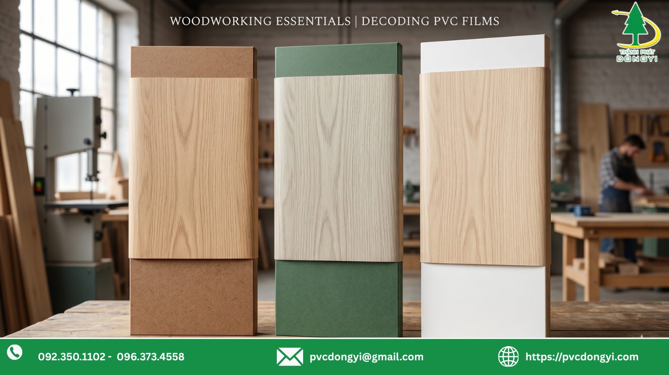 Tại sao cùng một mẫu phim PVC lên mỗi loại gỗ lại cho màu khác nhau