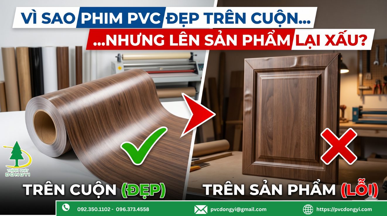 Vì Sao Mẫu Film PVC Đẹp Trên Cuộn Nhưng Lên Sản Phẩm Lại Lỗi Thành Phát Dongyi
