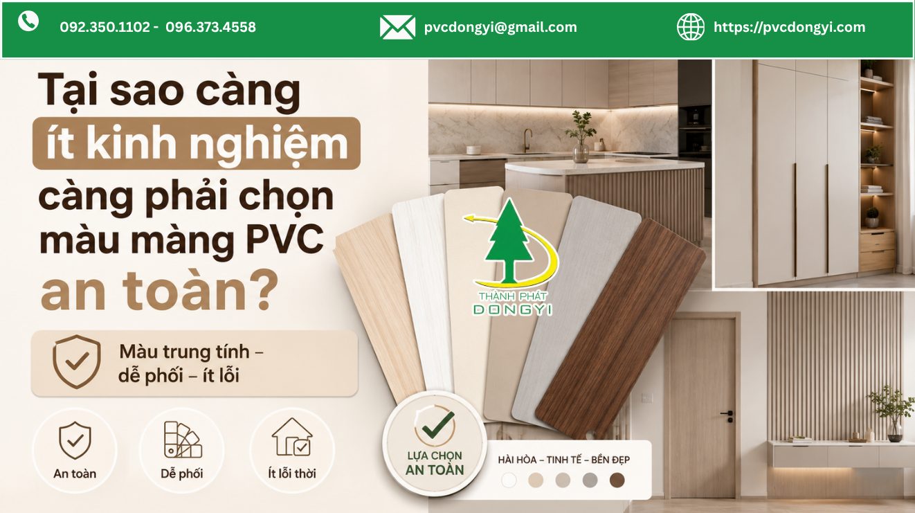 Tại sao càng ít kinh nghiệm càng phải chọn màu màng PVC an toàn?