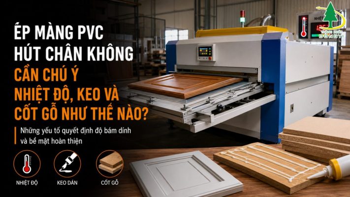 Ép màng PVC hút chân không cần chú ý nhiệt độ, keo và cốt gỗ như thế nào