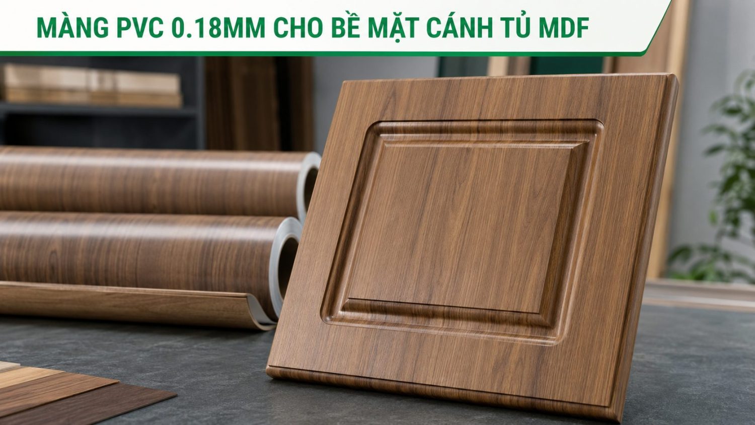 Màng PVC 0.18mm cho bề mặt cánh tủ MDF