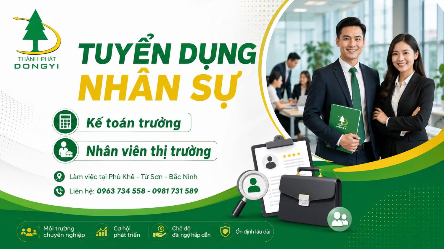 Tuyển dụng Thành Phát Dongyi , Kim Thiều Bắc Ninh