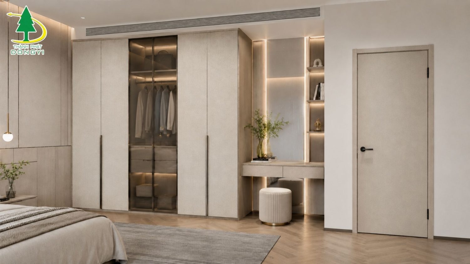 Ứng dụng màng PVC vân vải trong nội thất