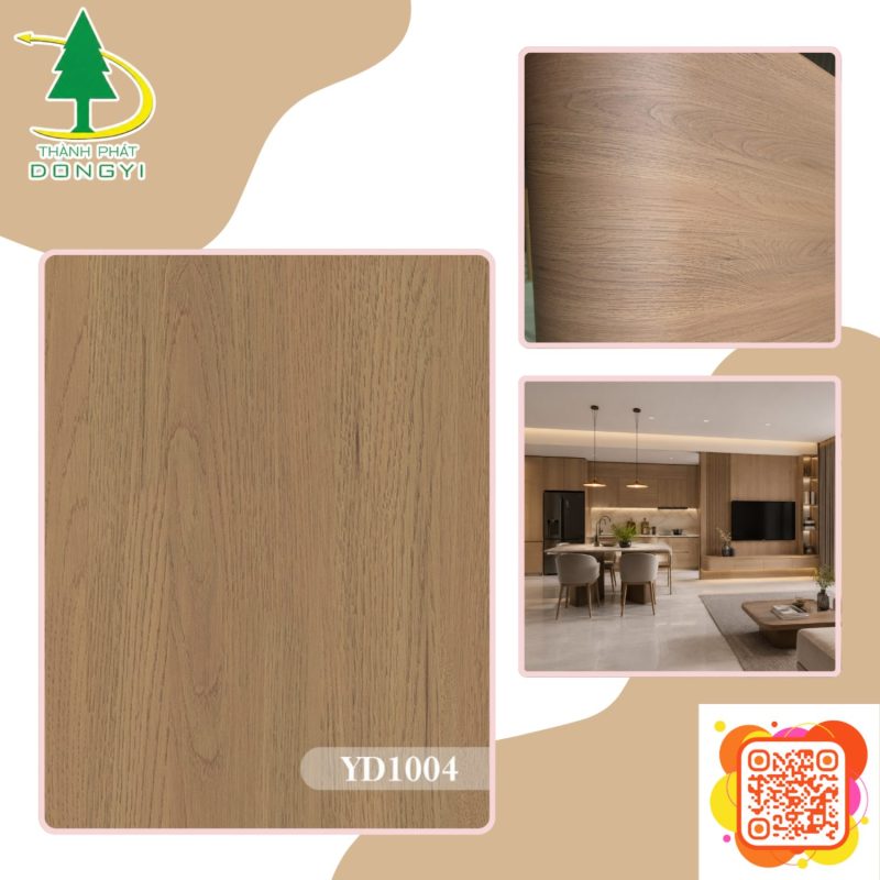 Màng film PVC Mã YD1004 sồi nâu nhạt tự nhiên
